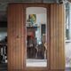 Art Deco wooden wardrobe with mirror