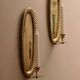 Vintage Swedish Oval Brass Wall Sconces