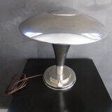 Art-deco chrome metal lamp