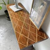 Art Deco style console with mahogany marquetry