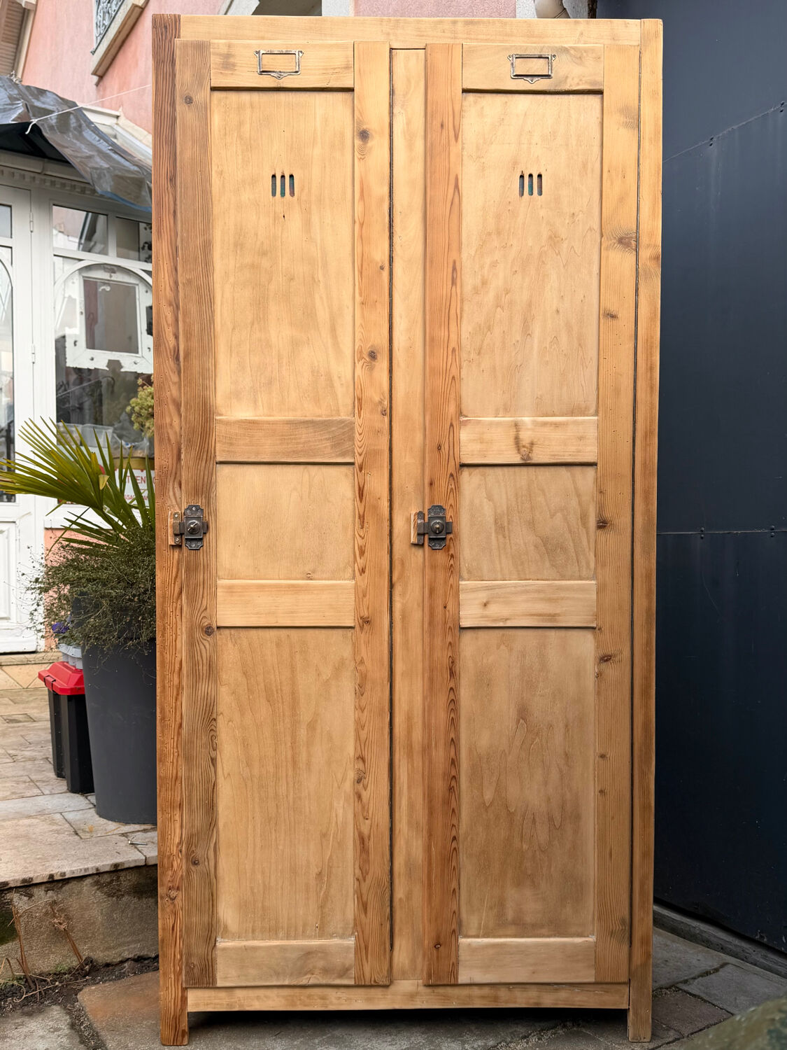 Vintage wooden wardrobe from 1940.