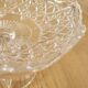 Thick transparent glass footed cup