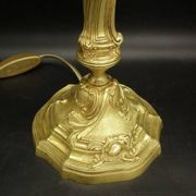 Paire de pieds de lampe style Louis XV - bronze doré