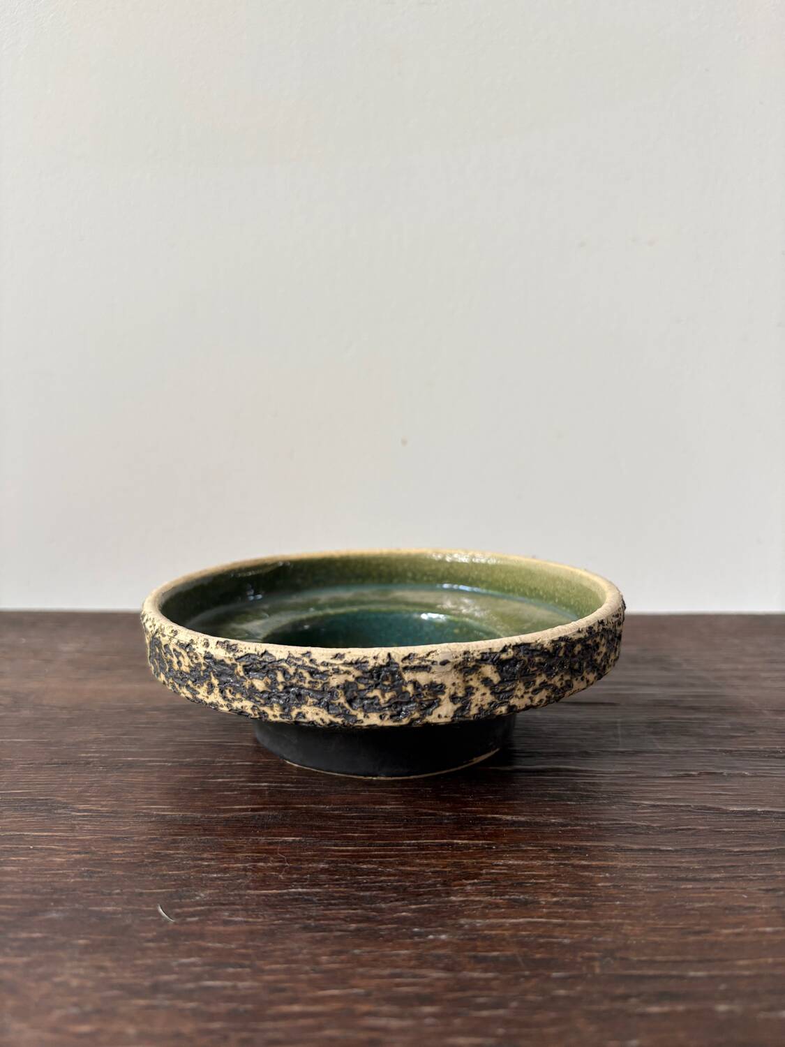 Pieter Groeneveldt vintage birch bark ceramic candle holder