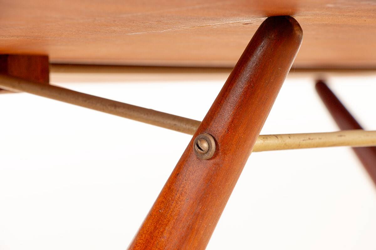 Vintage Danish high and low teak table 1960.