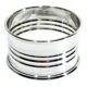 Round Silver Napkin Ring with Striped Decoration
