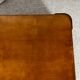 Square modernist coffee table in stained beech veneer, 1970s/80s.