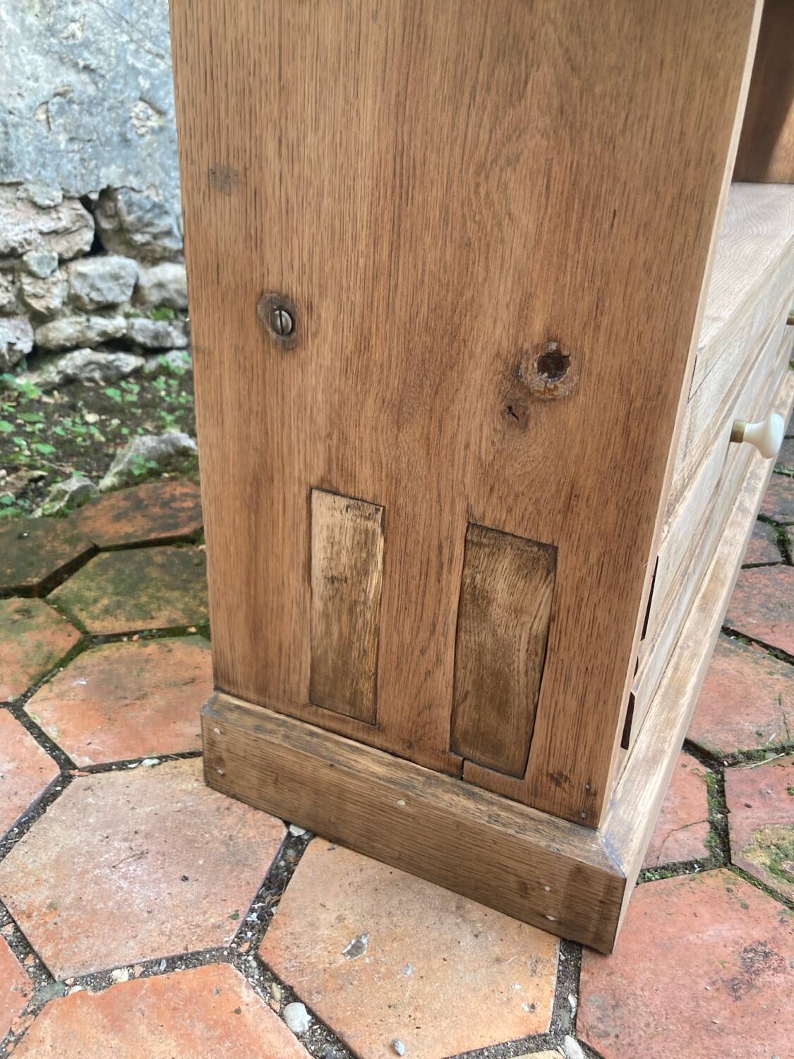 Antique furniture - solid oak shelf