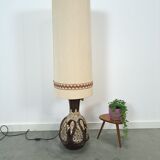 Lampe en céramique marron de Besigheimer Leuchten avec base éclairée