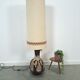 Brown ceramic lamp by Besigheimer Leuchten with illuminated base