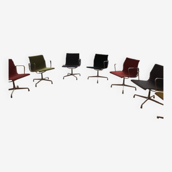 7 armchairs, 1 Charles & Ray Eames chair