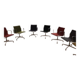 7 armchairs, 1 Charles & Ray Eames chair