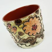 marei ceramic vintage 1960s 70s PLANT POT flower pot fat lava floral decor