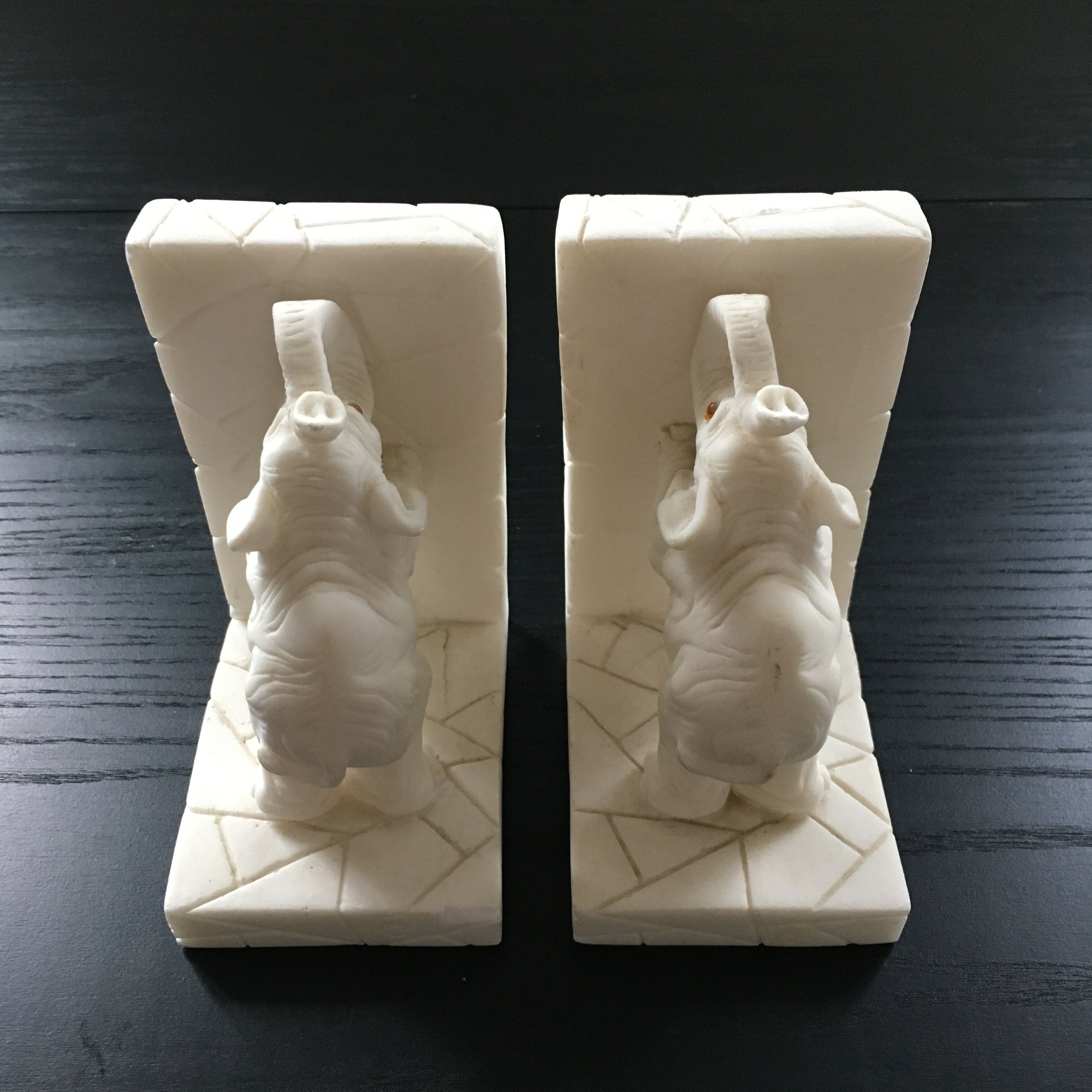 Pair of elephant bookends