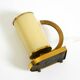Rare and beautiful 1940s brass table lamp with opal glass shade