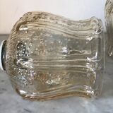 Vintage glass tulip hanging lamp