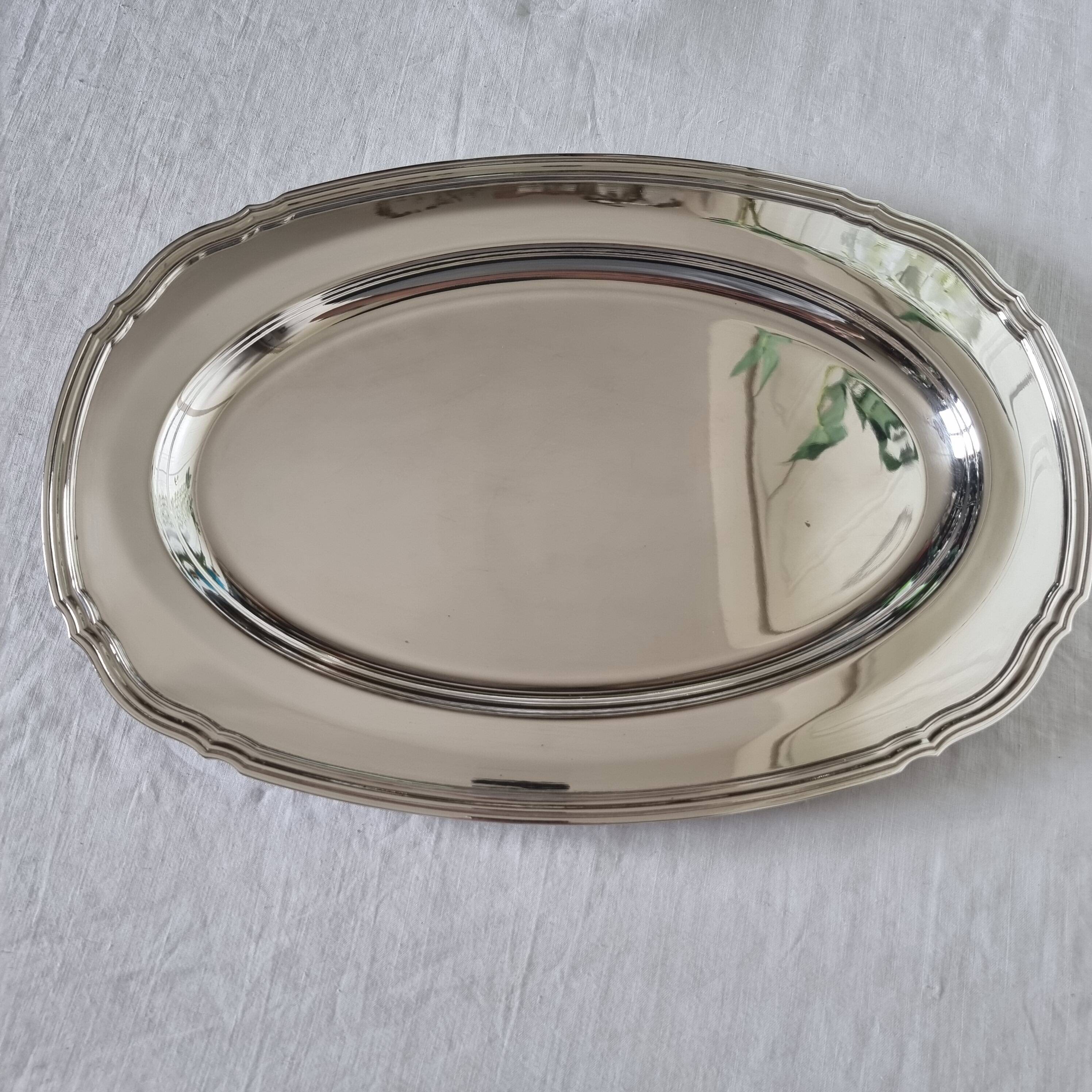 Christofle Galia presentation tray in double-coated silver-plated metal