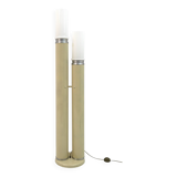 Space Age Opaline Glass and Lacquered Metal Cylinders Floor Lamp, 1970s