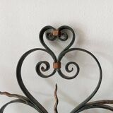 Antique wrought iron wall light from the 50s