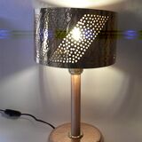 Rustic copper-style poser lamp in copper hammered steel