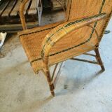 Vintage rattan / osier armchair