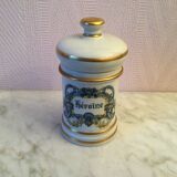 Set of two porcelain apothecary jars