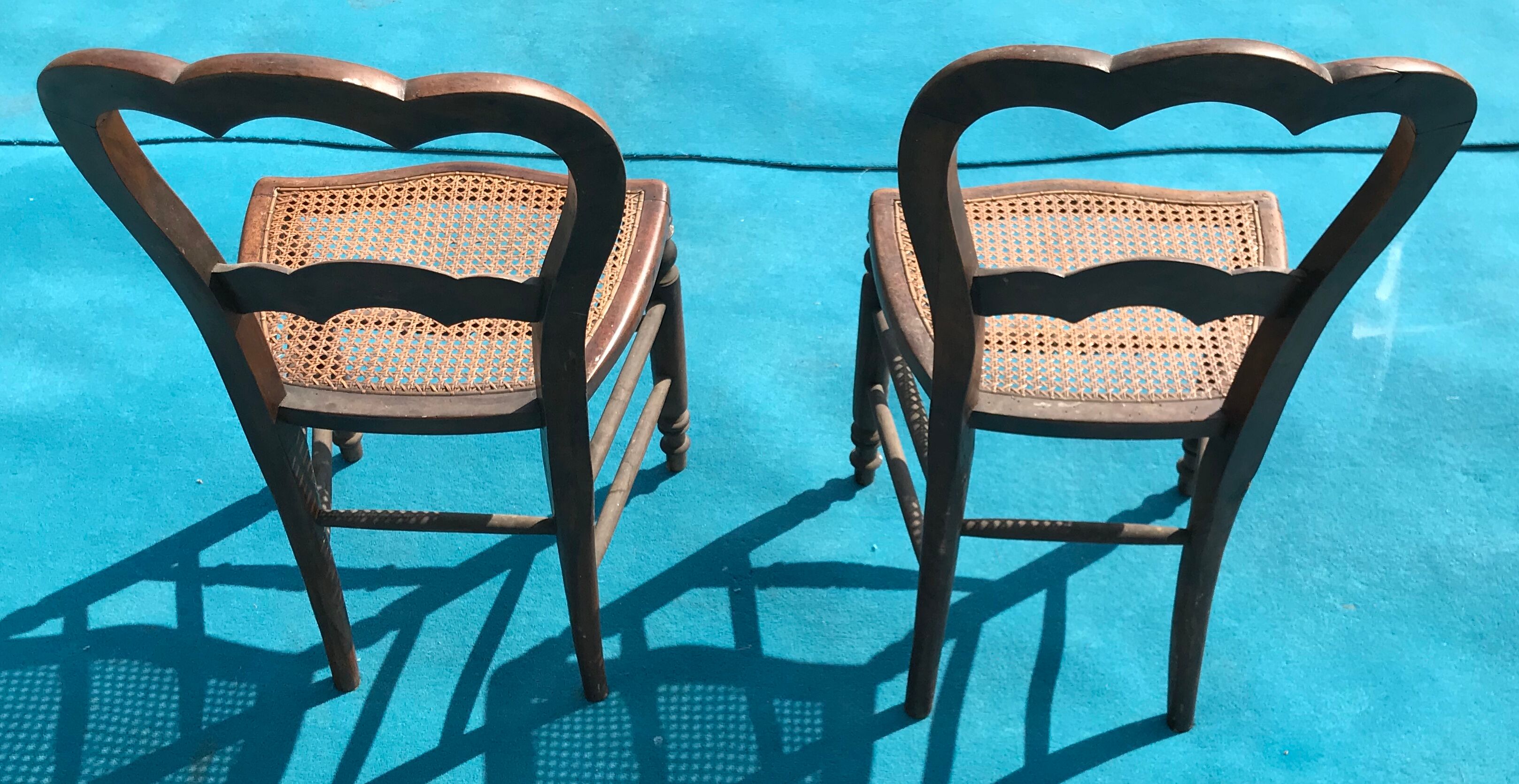 Pair of cane chairs