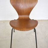 Chaises de salle à manger modèle 3107 en teck par Arne Jacobsen pour Fritz Hansen, lot de 2