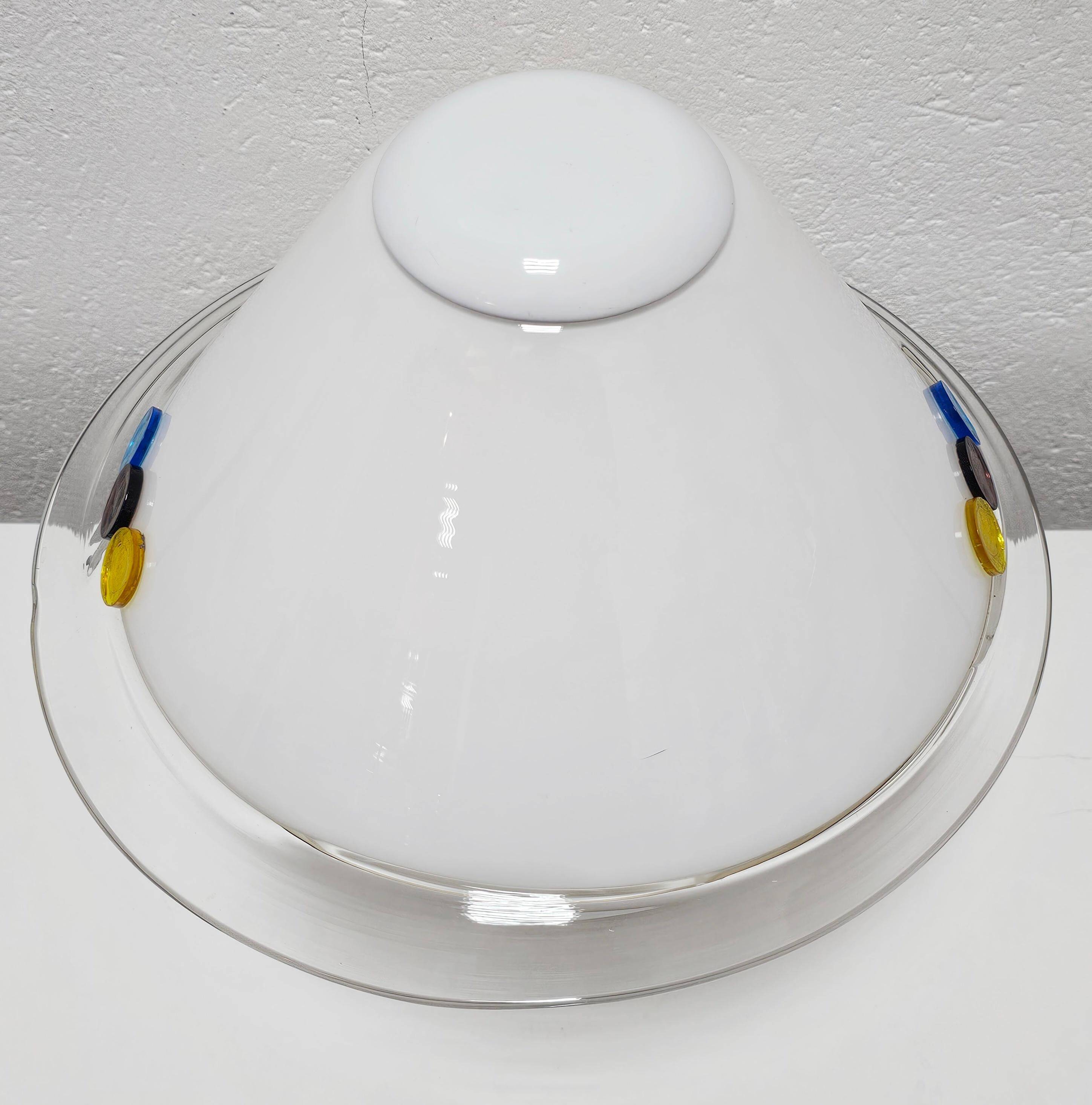 Murano glass table lamp in mushroom shape, Mid Century Modern, 1970s