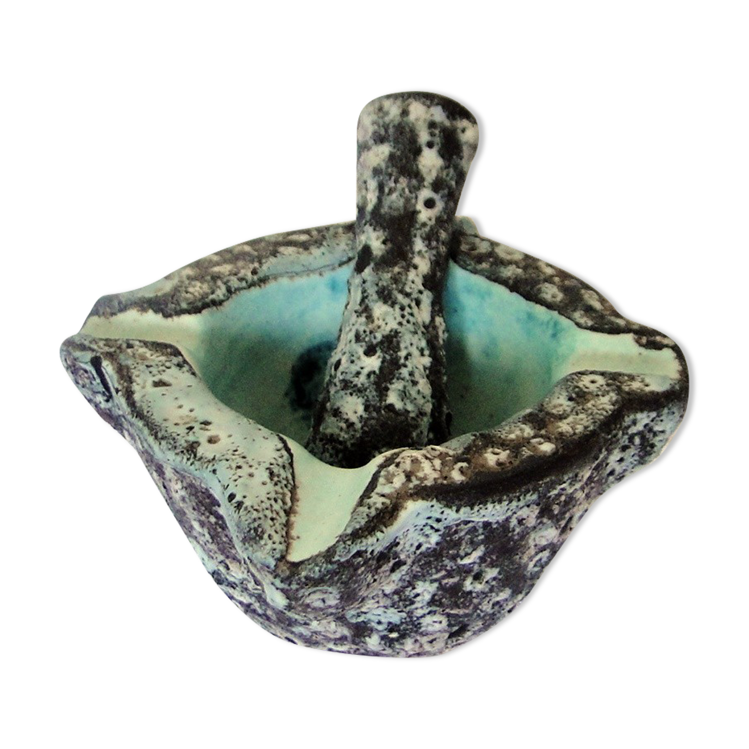 Mortar with ceramic pestle ecume years 60