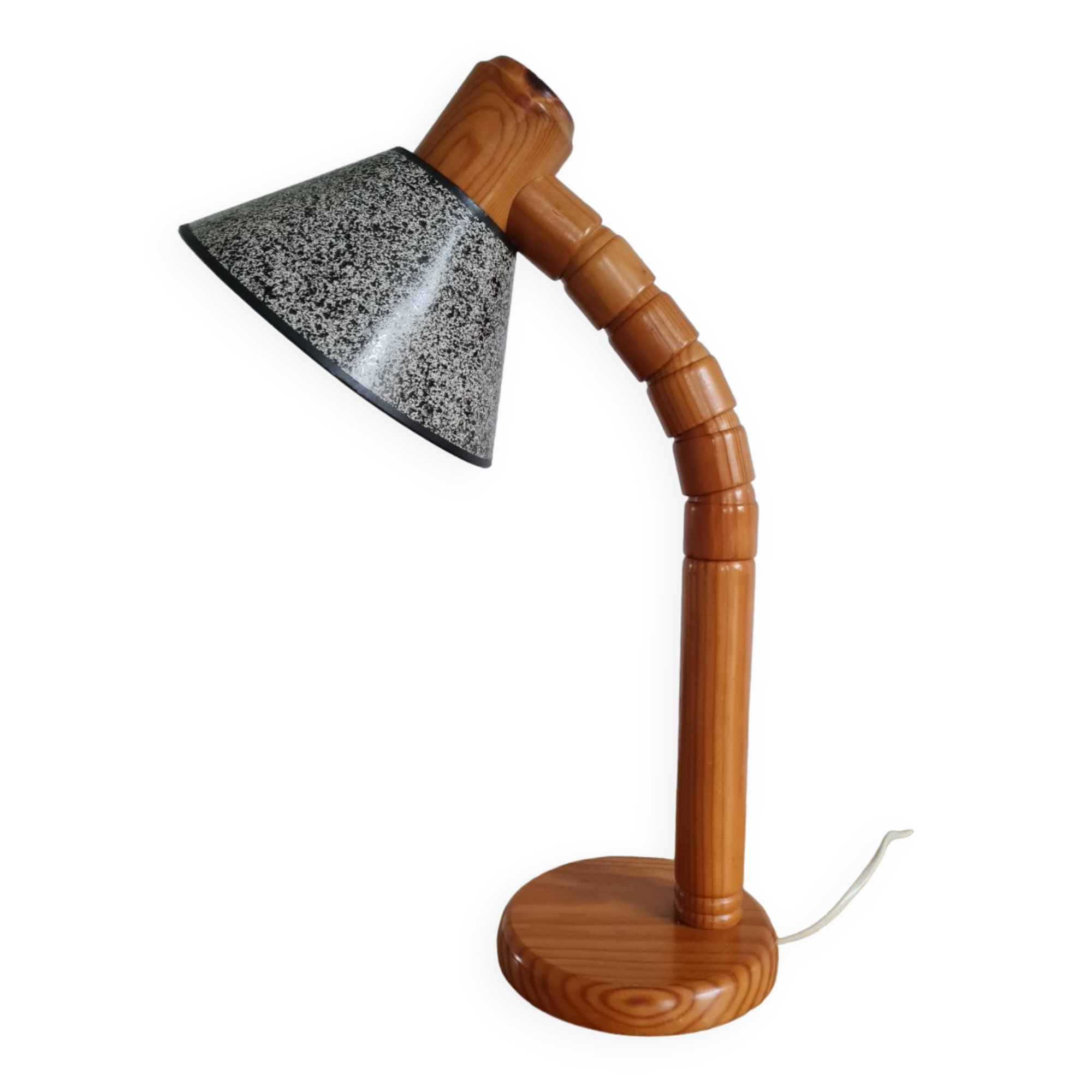 Scandinavian articulated pine lamp