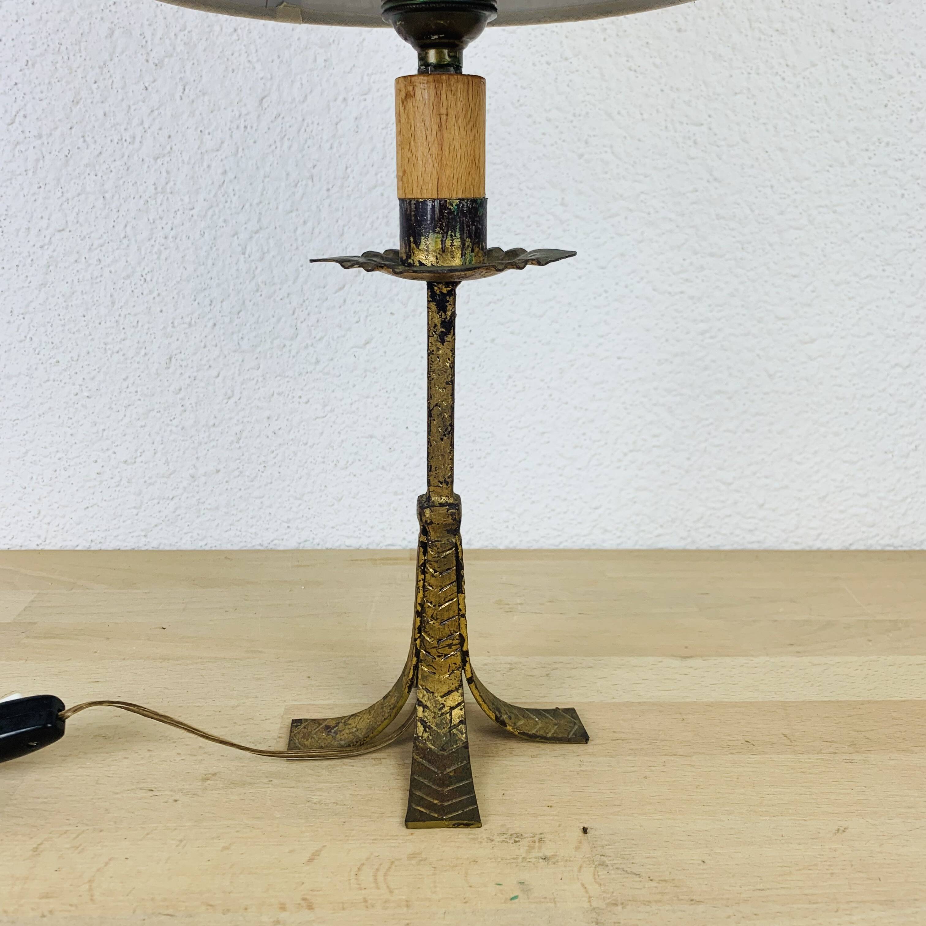 Golden wrought iron lamp, Spanish work