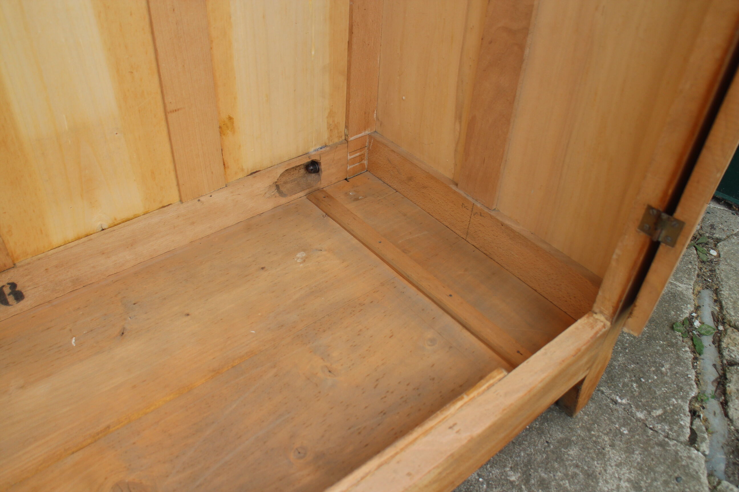 Parisian wardrobe in raw wood