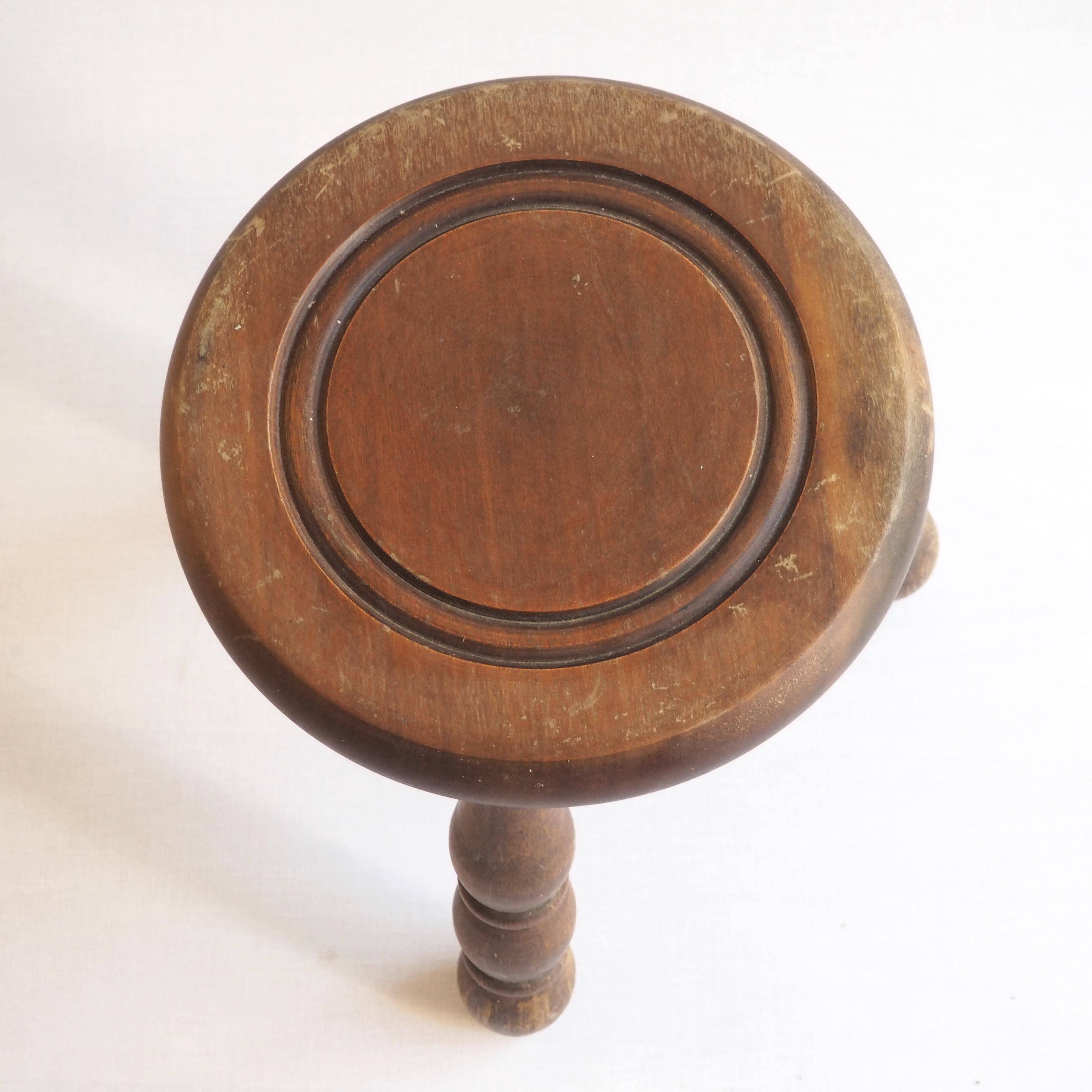 Tripod stool for wooden plant holder