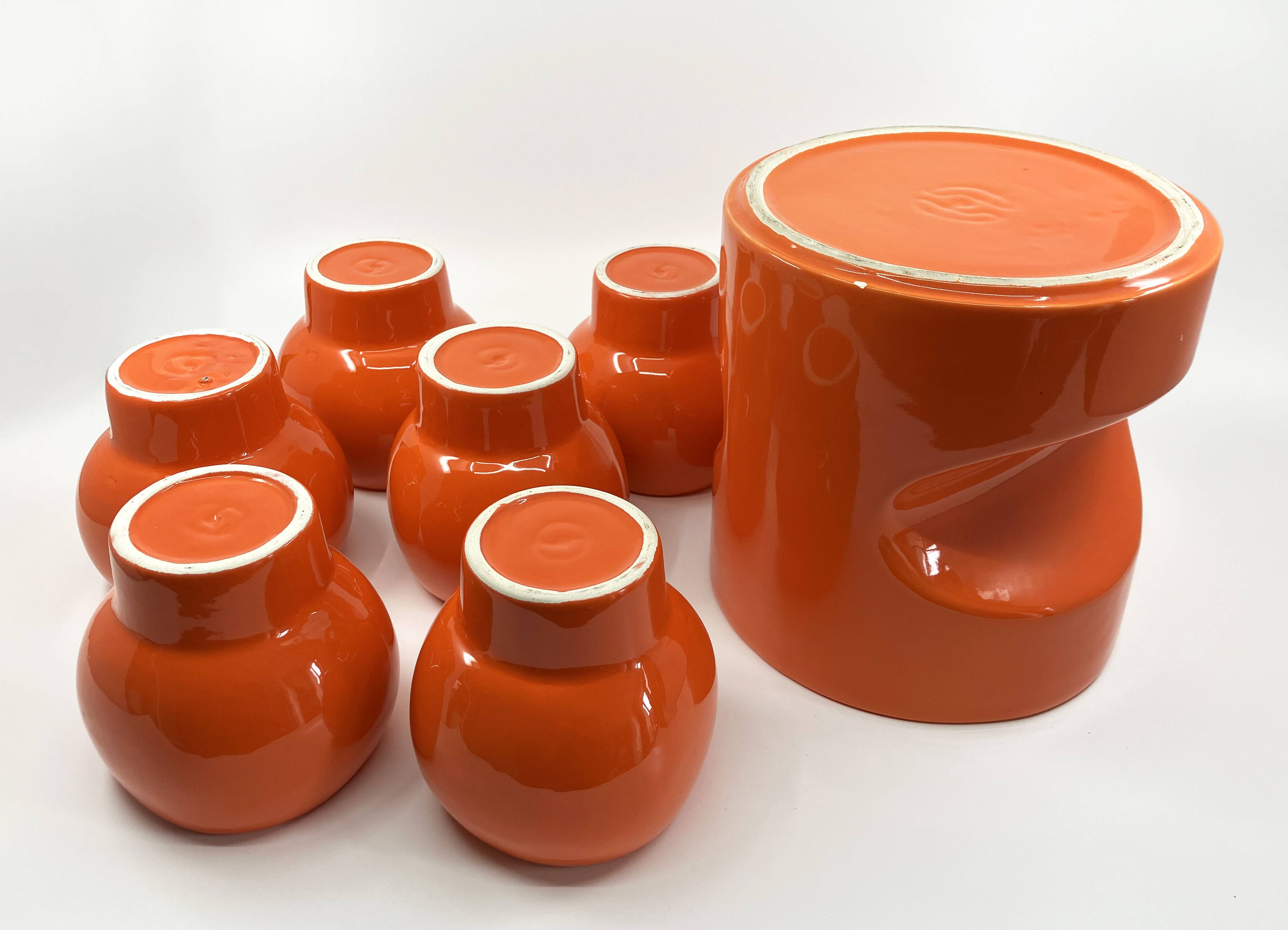 Ceramic bowl/pitcher set • Georges Lanteri for A.R.P. • Circa 70s