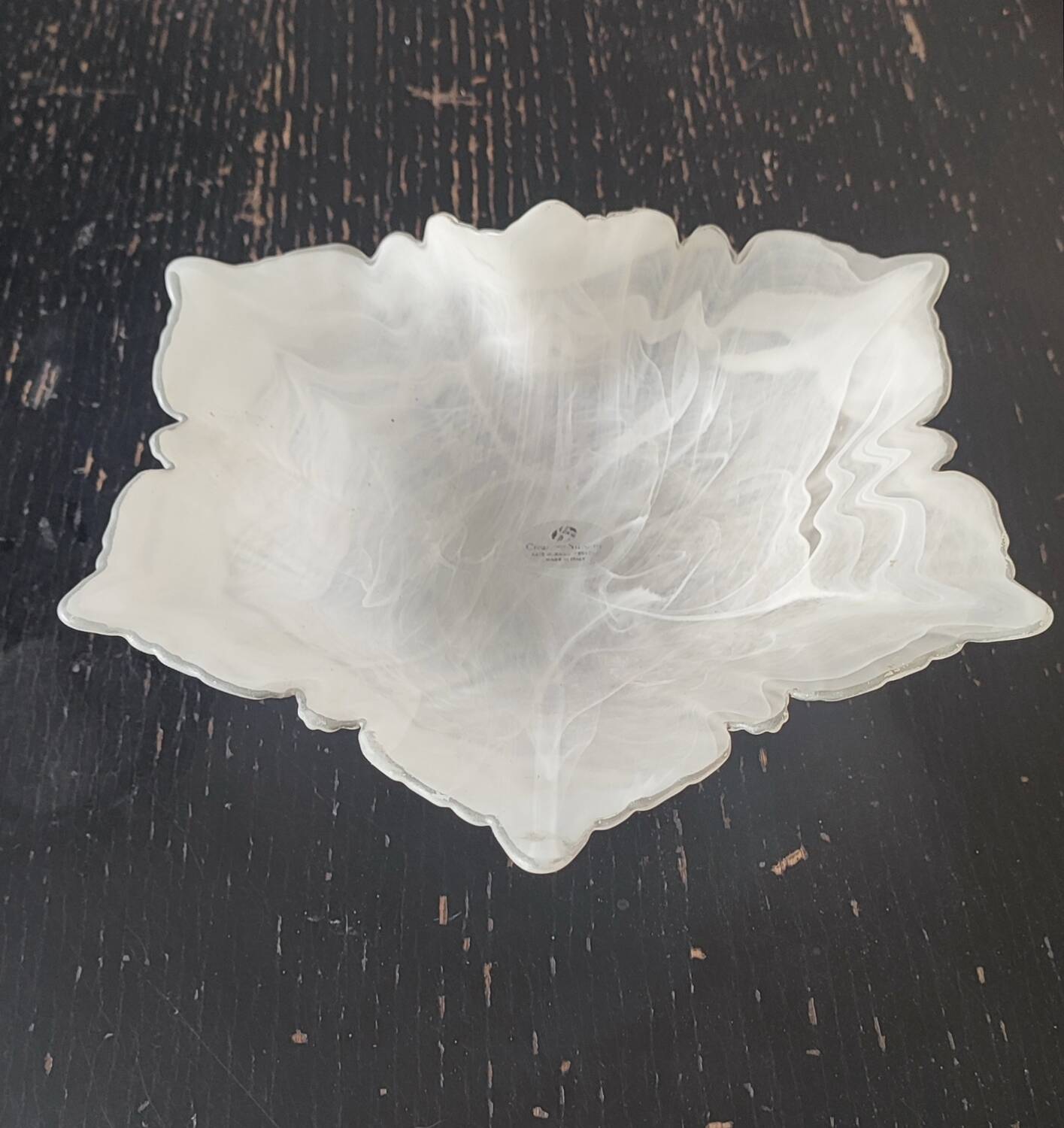 Frosted blown glass bowl from "Creazioni Silvestri Arte Murano