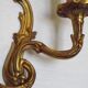 Pair of Elegant French Bronze Opposite Acanthus Leaf Double Wall Sconces