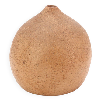 Signed chamotte sandstone ball vase, 1970s