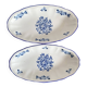 Luneville porcelain bowls with blue flowers