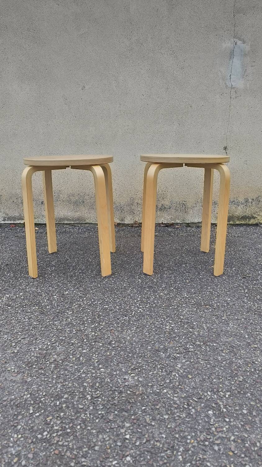 Paire de tabouret Frosta 1990