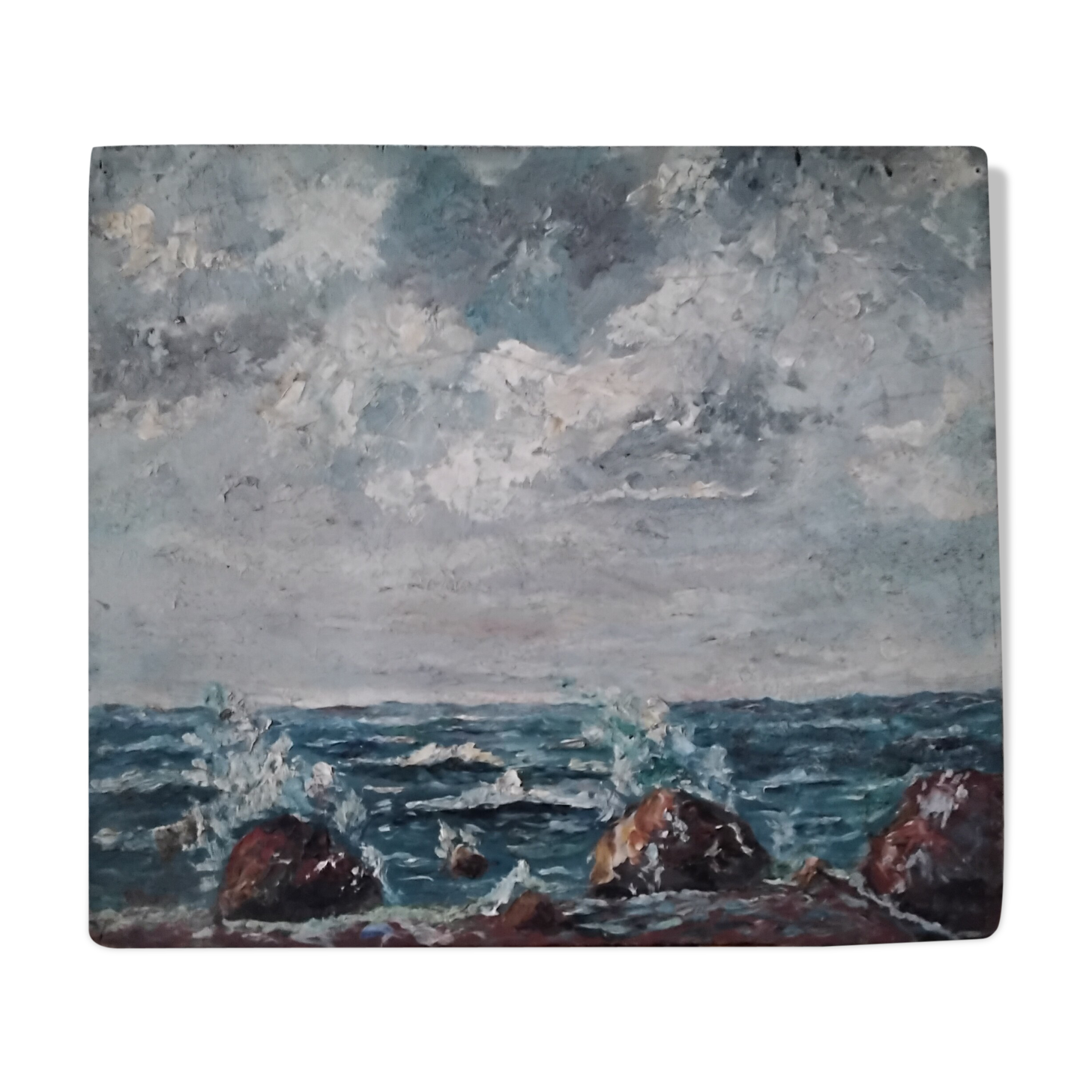 Oil on seascape panel