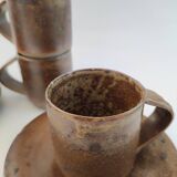 Set of 4 Puisaye stoneware coffee cups