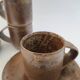 Lot de 4 tasses à café en grès de Puisaye