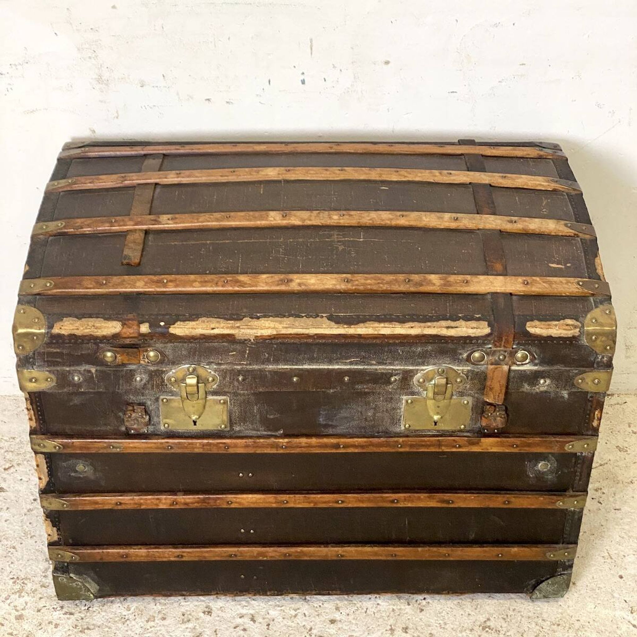Grande malle de voyage vintage 1930's