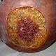 Ceramic lamp with enamel and glass inclusions