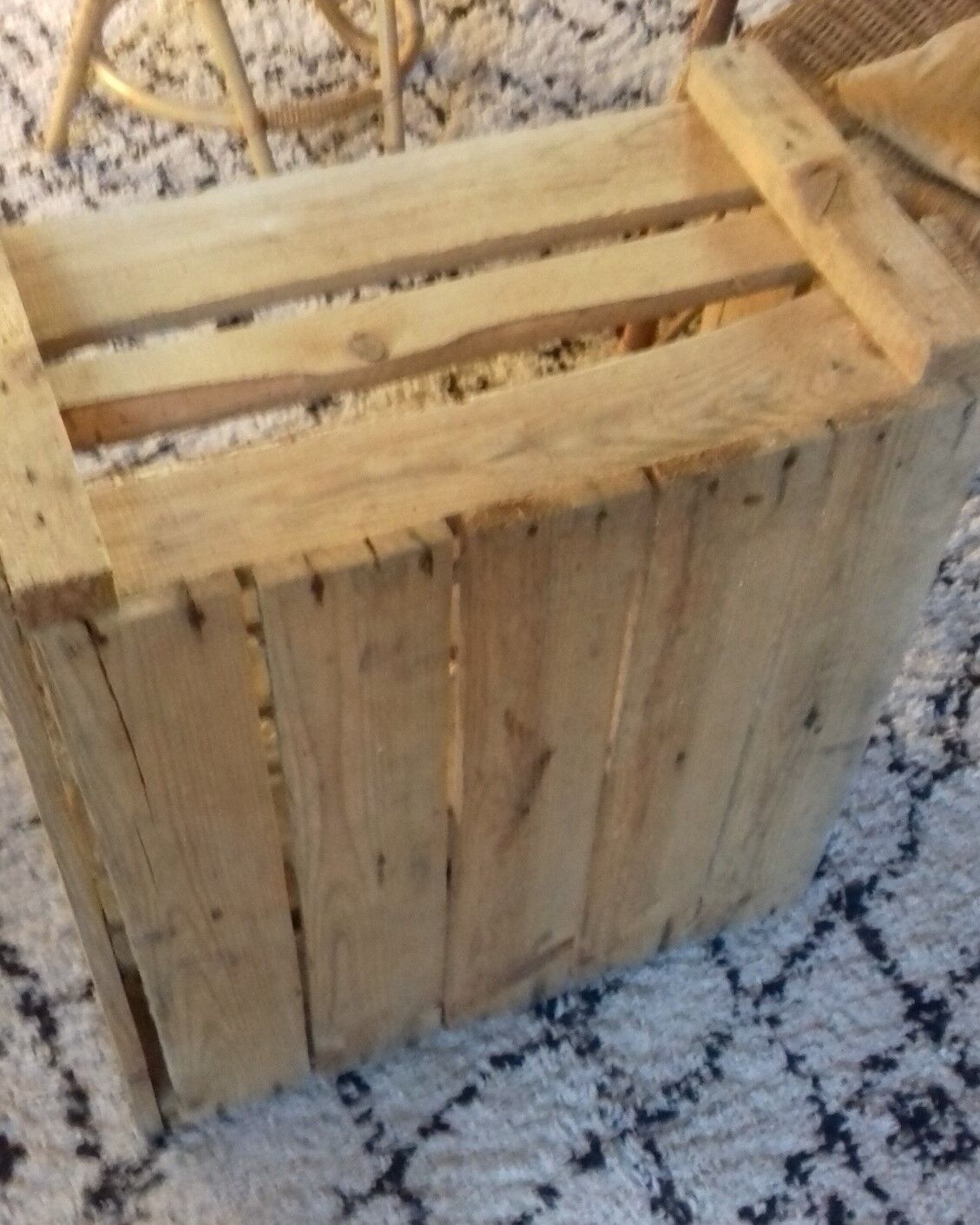 Wooden case with a storage furniture department