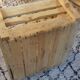 Wooden case with a storage furniture department