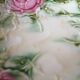2 OLD SLASH PLATES WITH ROSES DECORATION