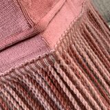 Pink velvet padded toad chair