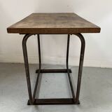 Designer desk in tube and wooden top, 20th century